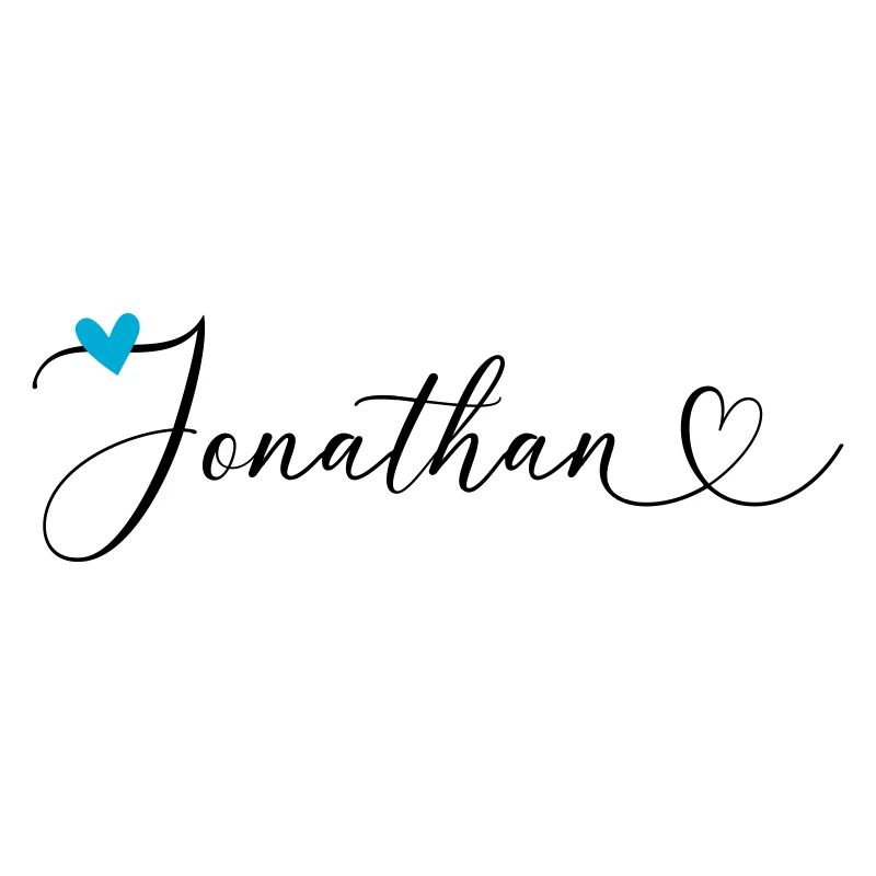 Jonathan Last name First name Calligraphy heart