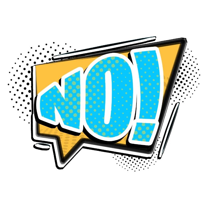 Non! Style bande dessinée Bubble Graffiti Lettrage