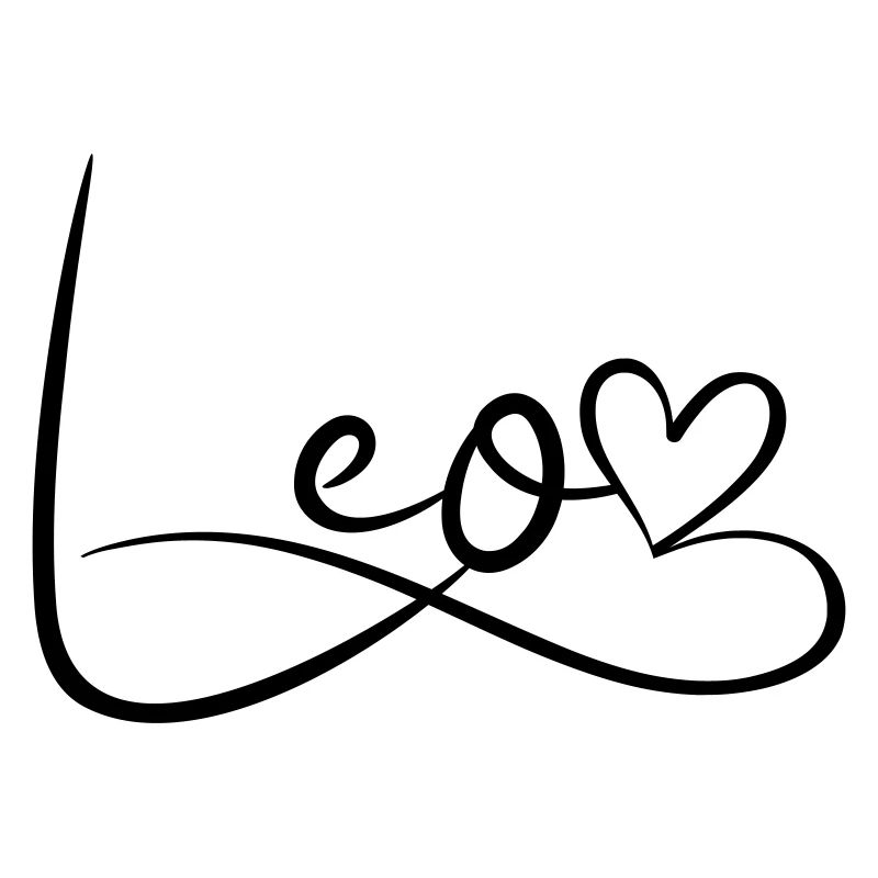 Leo Name First Name Heart Decor