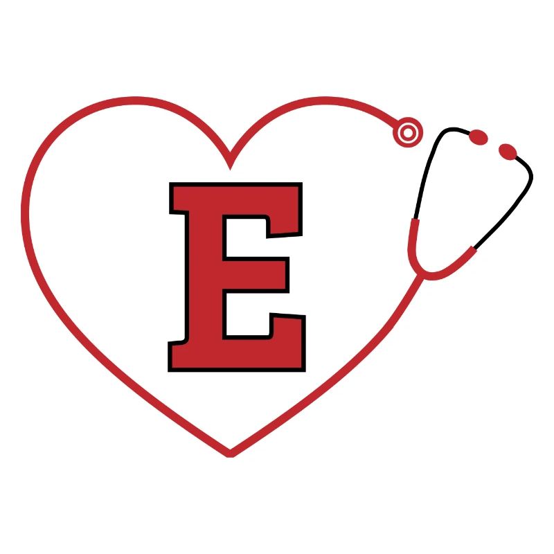 Letter e stethoscope