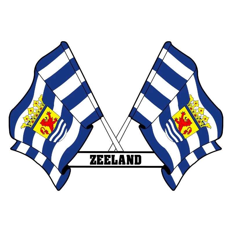 Deux drapeaux texte ZEELAND