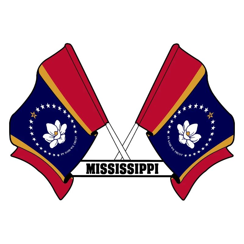 Zwei Flaggen mit dem Text MISSISSIPPI