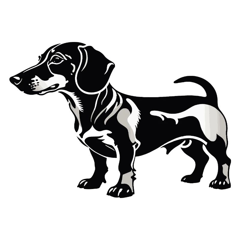 Teckel Dackel - Autocollant Chien de compagnie