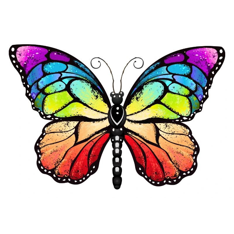 Rainbow pride butterfly