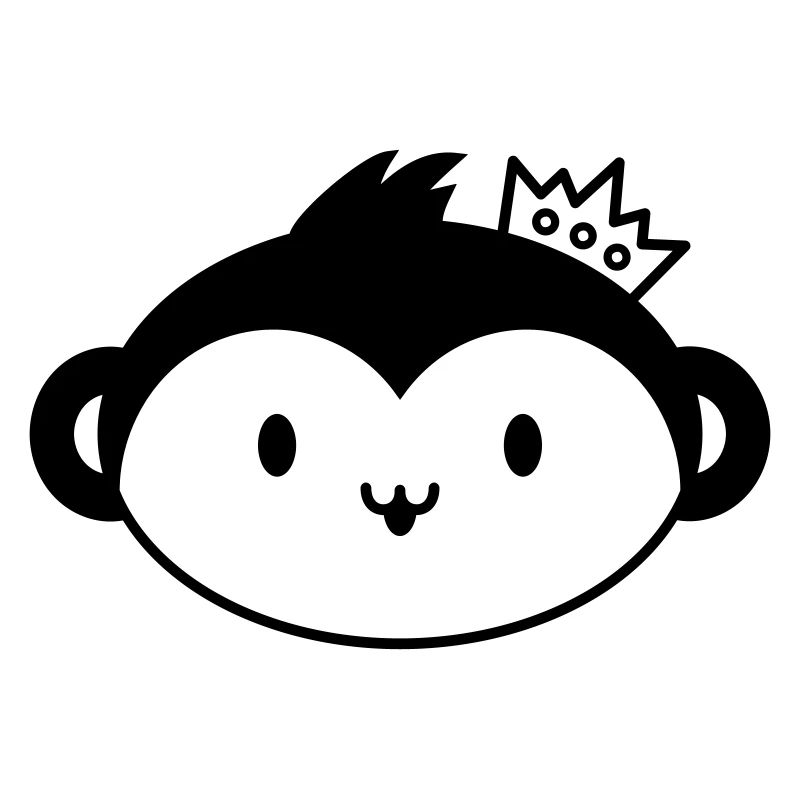 Monkey Crown – Cute Monkey Head with Crown