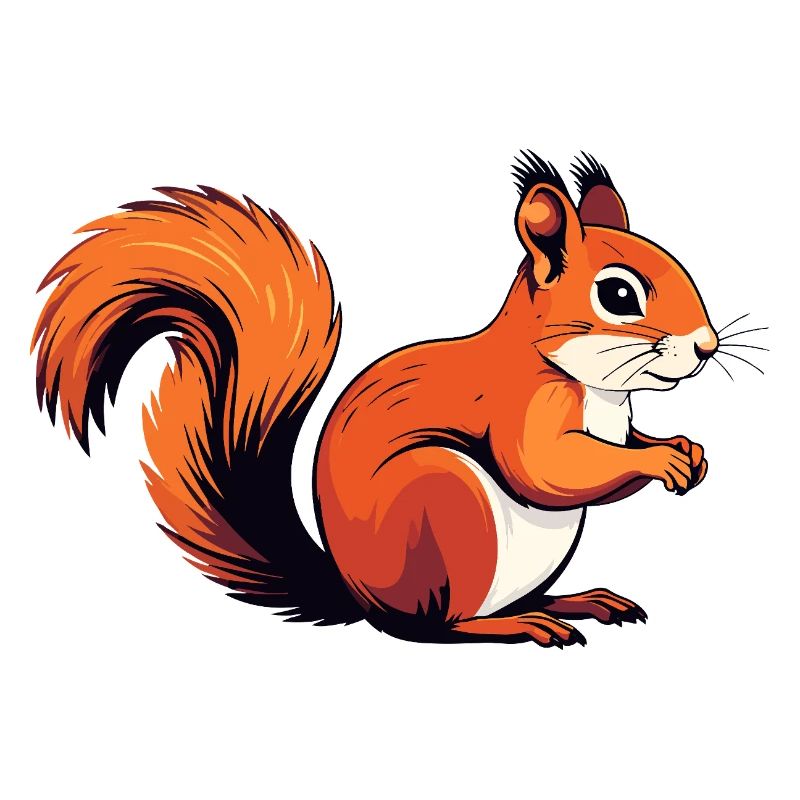 Lebhaftes kleines Eichhörnchen Waldbewohner Motiv