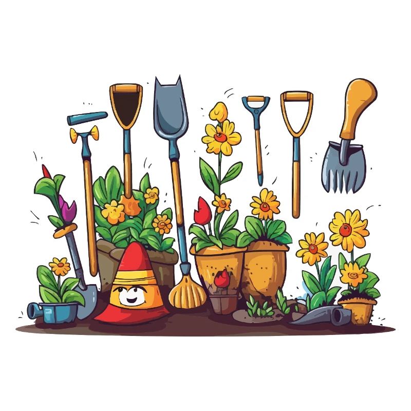 Gardening fun with flower tools