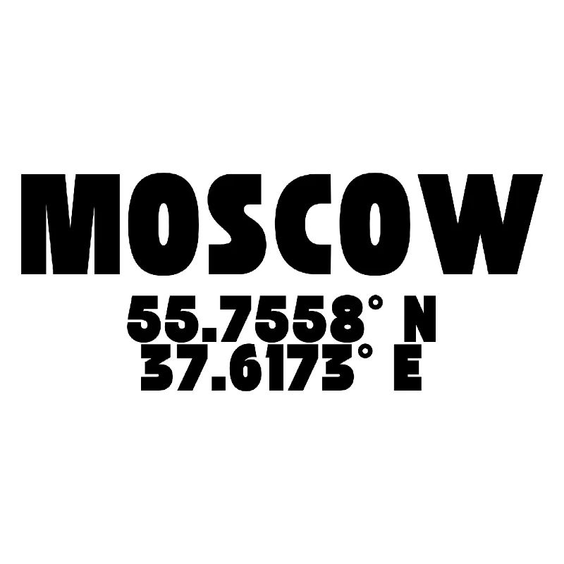 Moscow - Design with coordinates