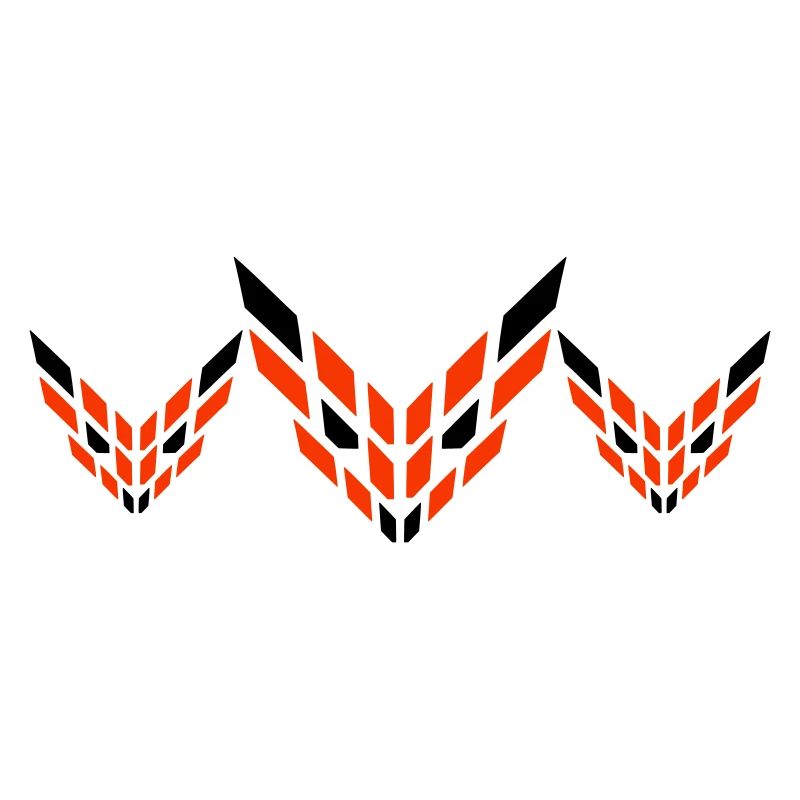 3 Foxes Abstract Logo Evil Eye Friends Team