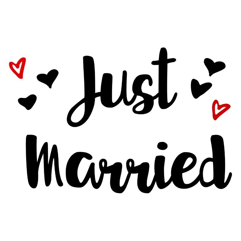 Just married Herzchen Geschenkidee