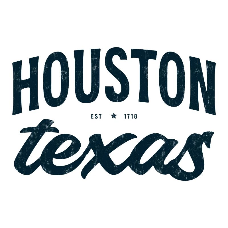 T-shirt Emblem Script de Houston Texas