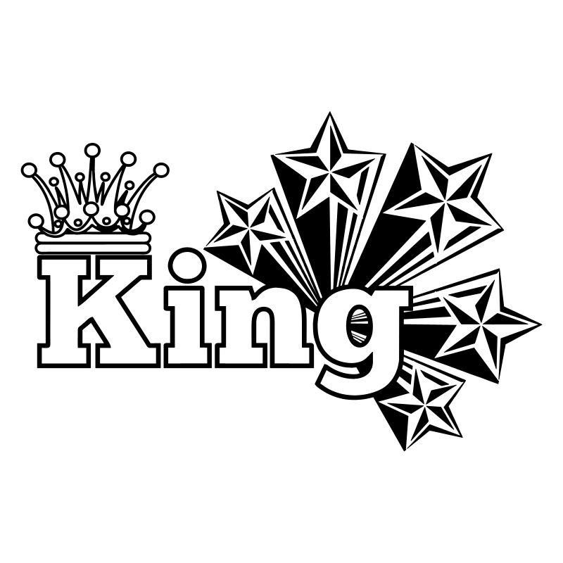 King stars and crown