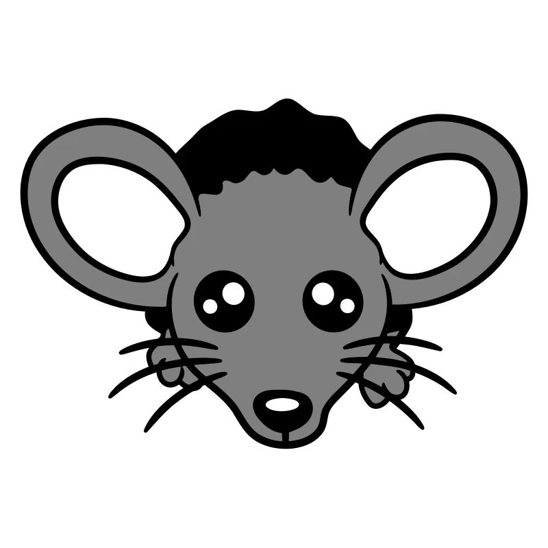Maus Wand Loch Mauseloch Guckt Süß Lustig Comic