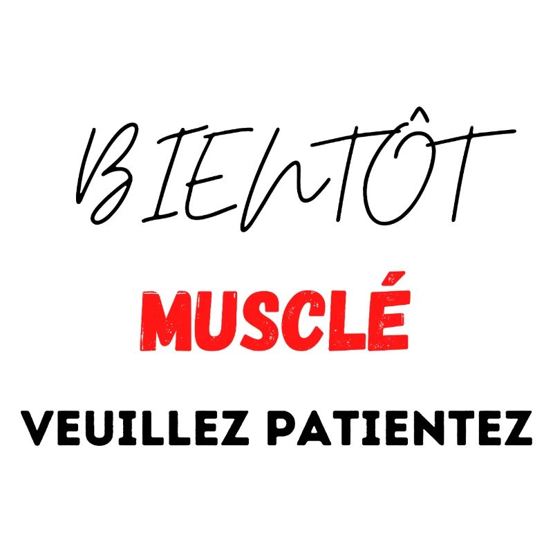 Muscular Design with Red Geometric Pattern