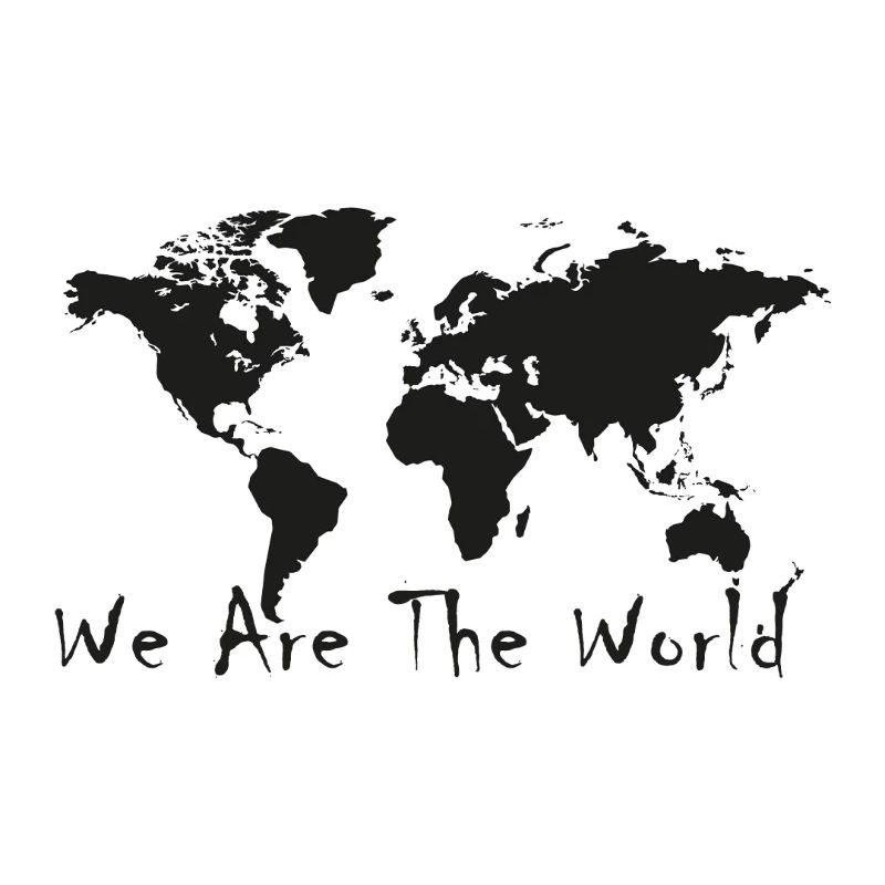 World Unity Map Silhouette