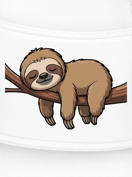 Sleeping sloth on branch