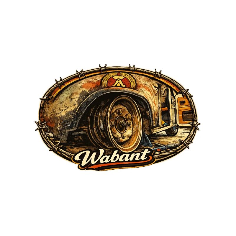 Wabant Rostiges Oldtimer-Radwagen