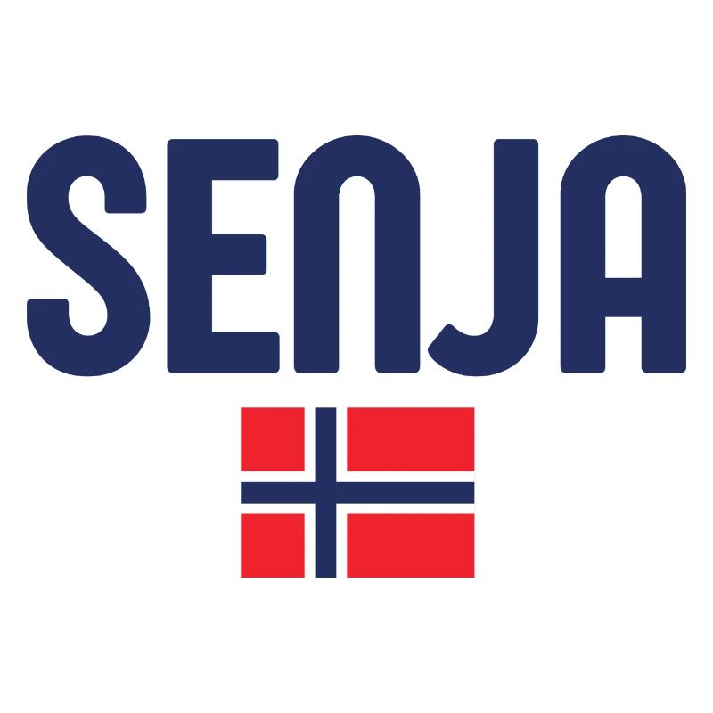 Typographie du drapeau nordique de Senja