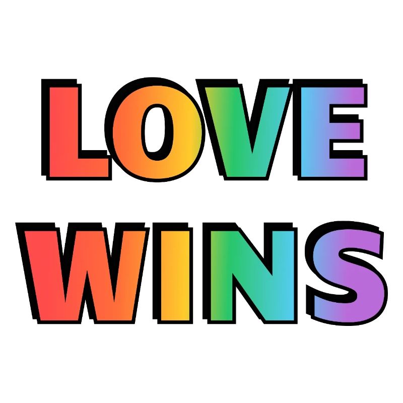 Love Wins Rainbow Gradient LGBT Pride