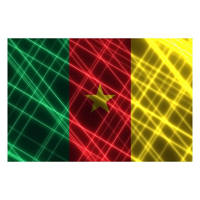 Filet de drapeau néon Cameroun