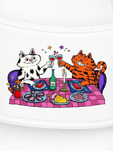 Katzen-Dinnerparty Abendglanz