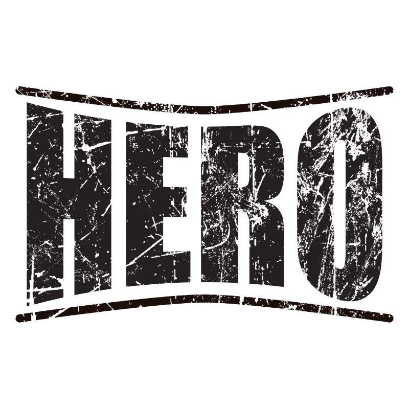 Held Held Held Héroe héros monochromer Text