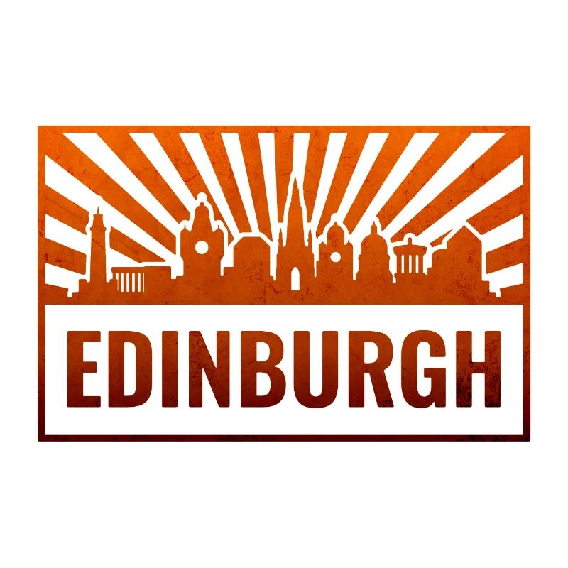 Edinburgh Skyline Sunburst