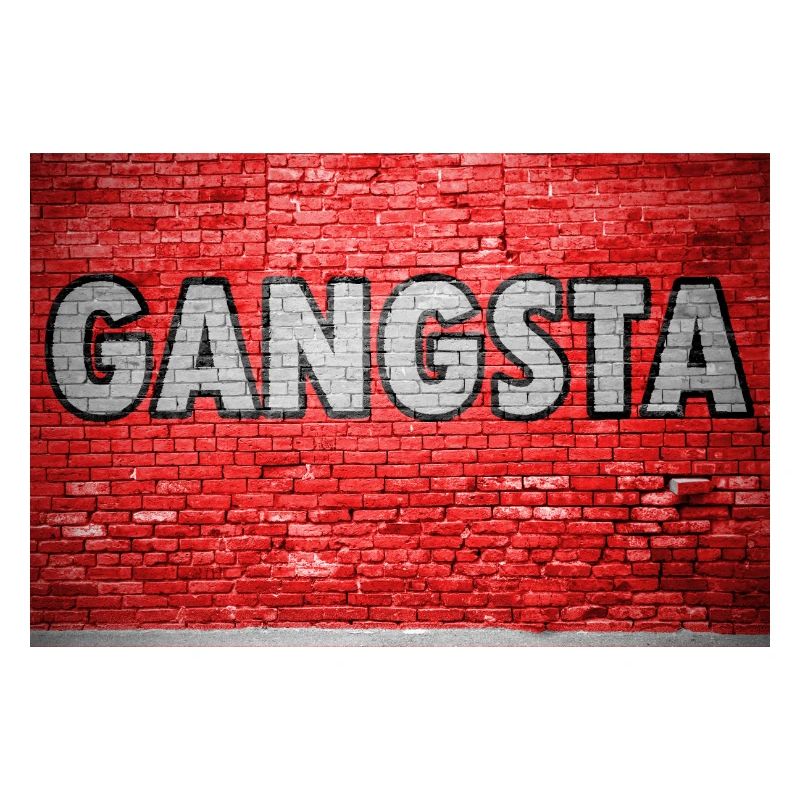 Graffiti de mur de briques de gangster