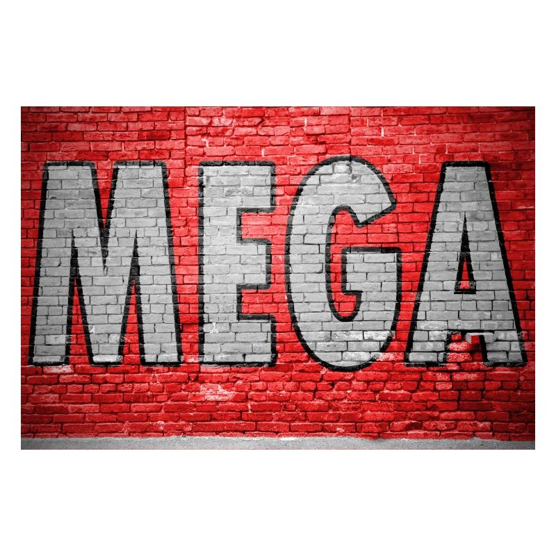 Mega Ziegelsteinmauer Graffiti