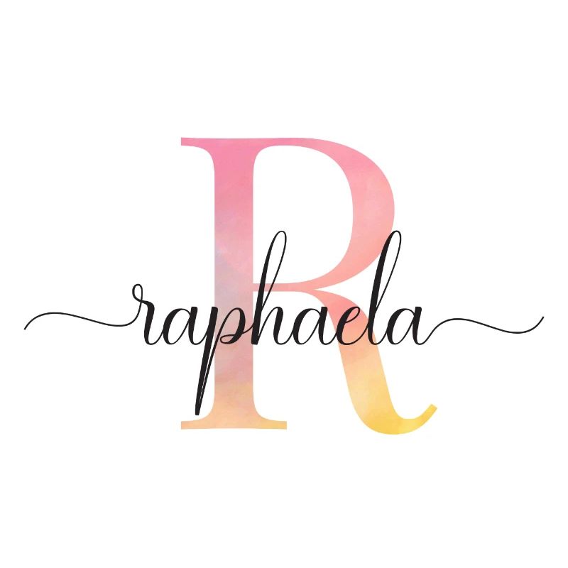 L | Monogramme | Nom | Raphaëla |Aquarelle