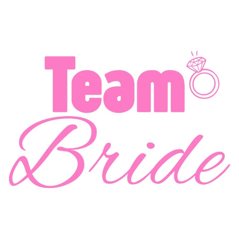 Team Bride: Pink Ring Logo