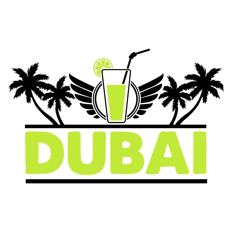 Logo néon de la boisson au citron vert de Dubaï