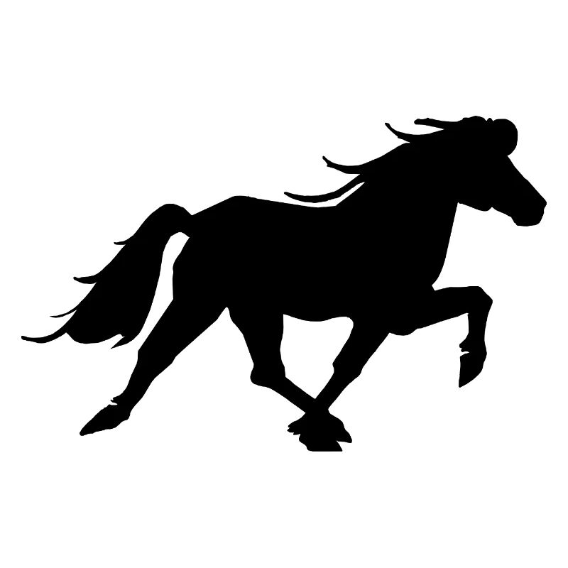 Cheval islandais dans le pass de course