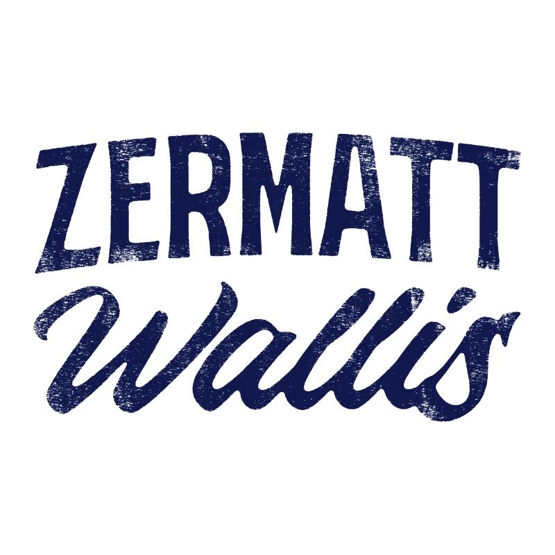 Zermatt Wallis Alpine Script