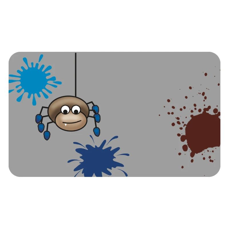 Farbklecks Monster Spinne grau