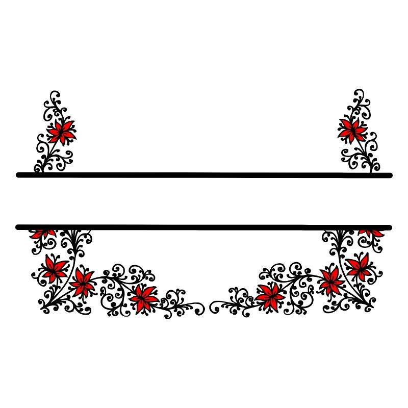 Bannière de décoration florale