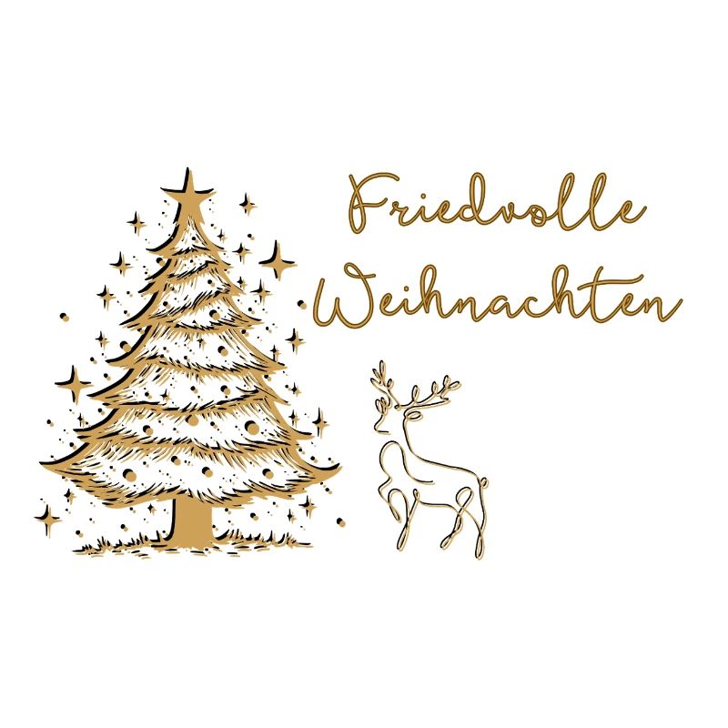 Noël paisible dans la forêt Cerf Arbre de Noël