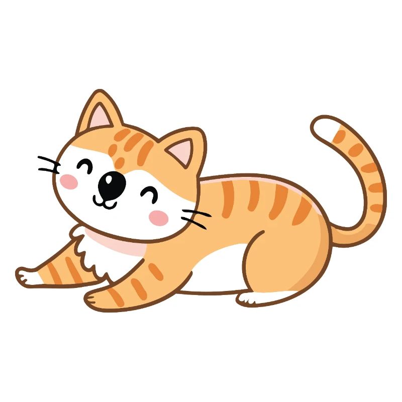Orange kitten in relaxed pose