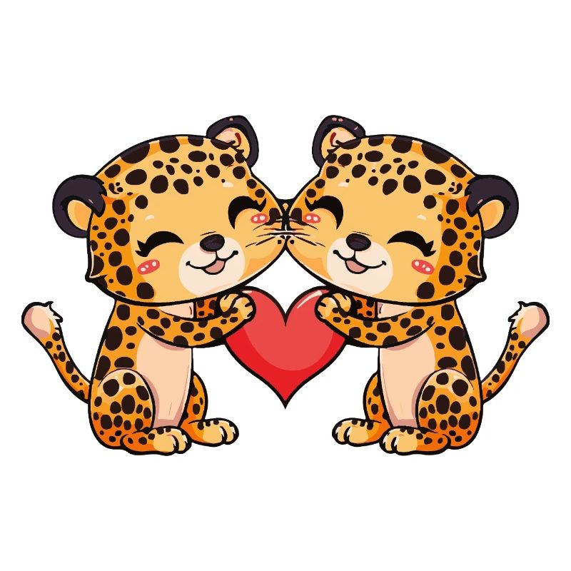 Leopard Paar Valentinstag