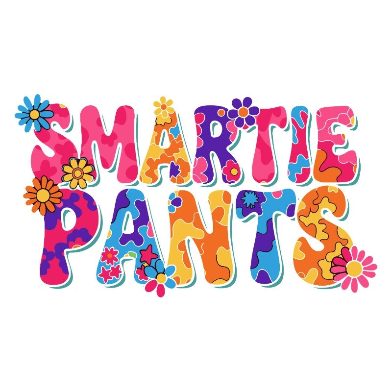 Pantalon Smartie : Psychédélique fleur colorée