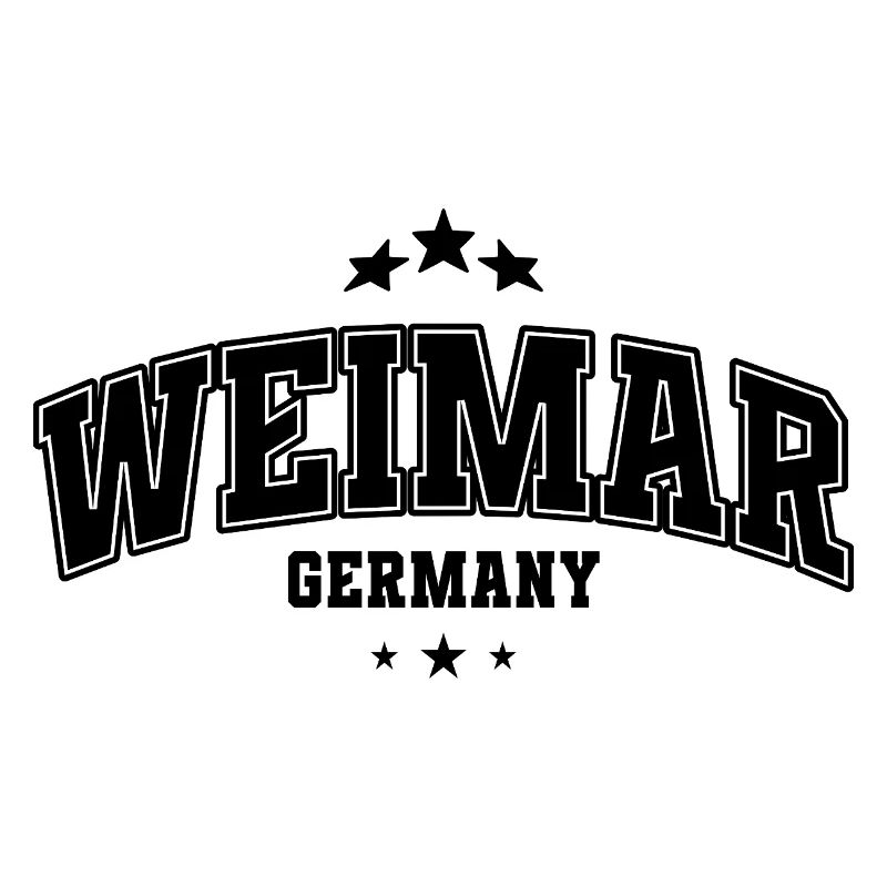 Souvenir de lettrage Varsity de Weimar