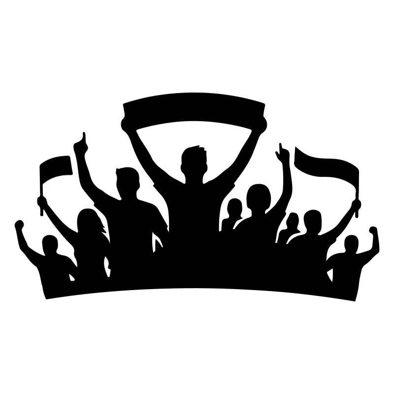 Fans Gruppe Silhouette