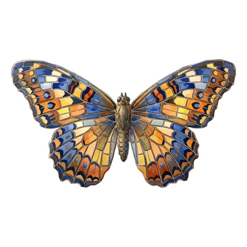 Schmetterling Mosaik - Kunst Geschenk