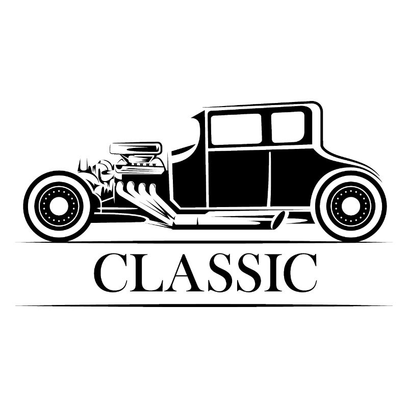 Voitures classiques oldtimer illustration symbole graphique