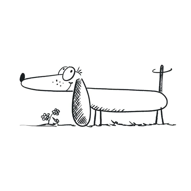 Witziger Dackel - Comic - Dachshund