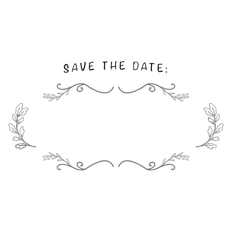SAVE THE DATE | empty field for labeling