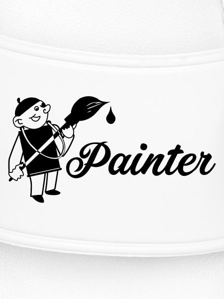 Maler mit Pinsel Text painter
