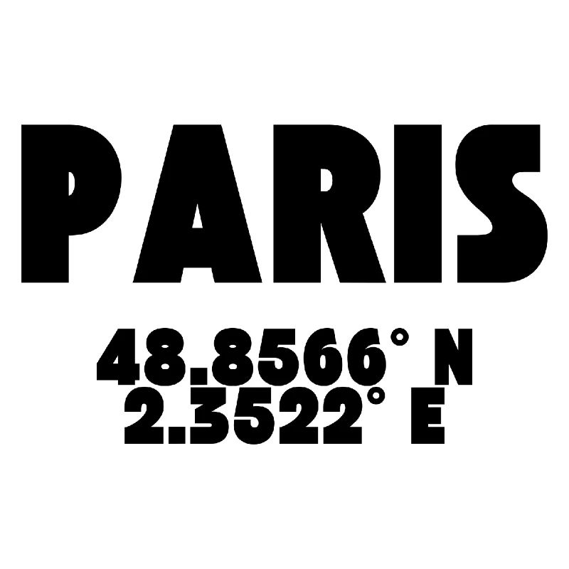 Paris - Design avec coordonnées
