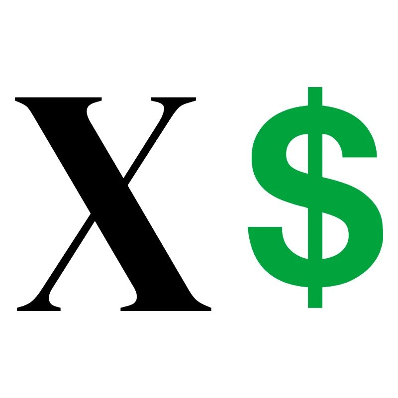 Buchstabe x Dollar