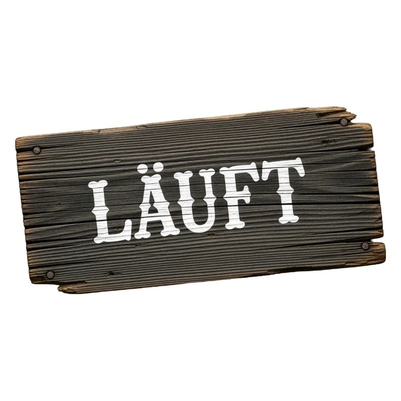 Läuft – minimalistisches Handwerker Statement
